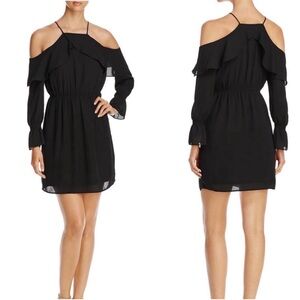 Daniel Rainn Black Ruffled Off-The-Shoulder Dress NWT
